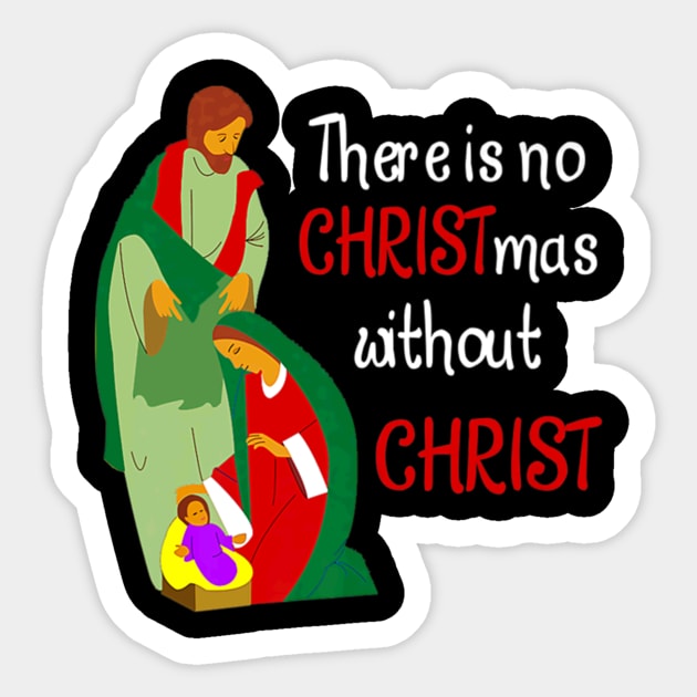 Birthday Holiday Manger Jesus Lover Sticker by Melaine GoddessArt